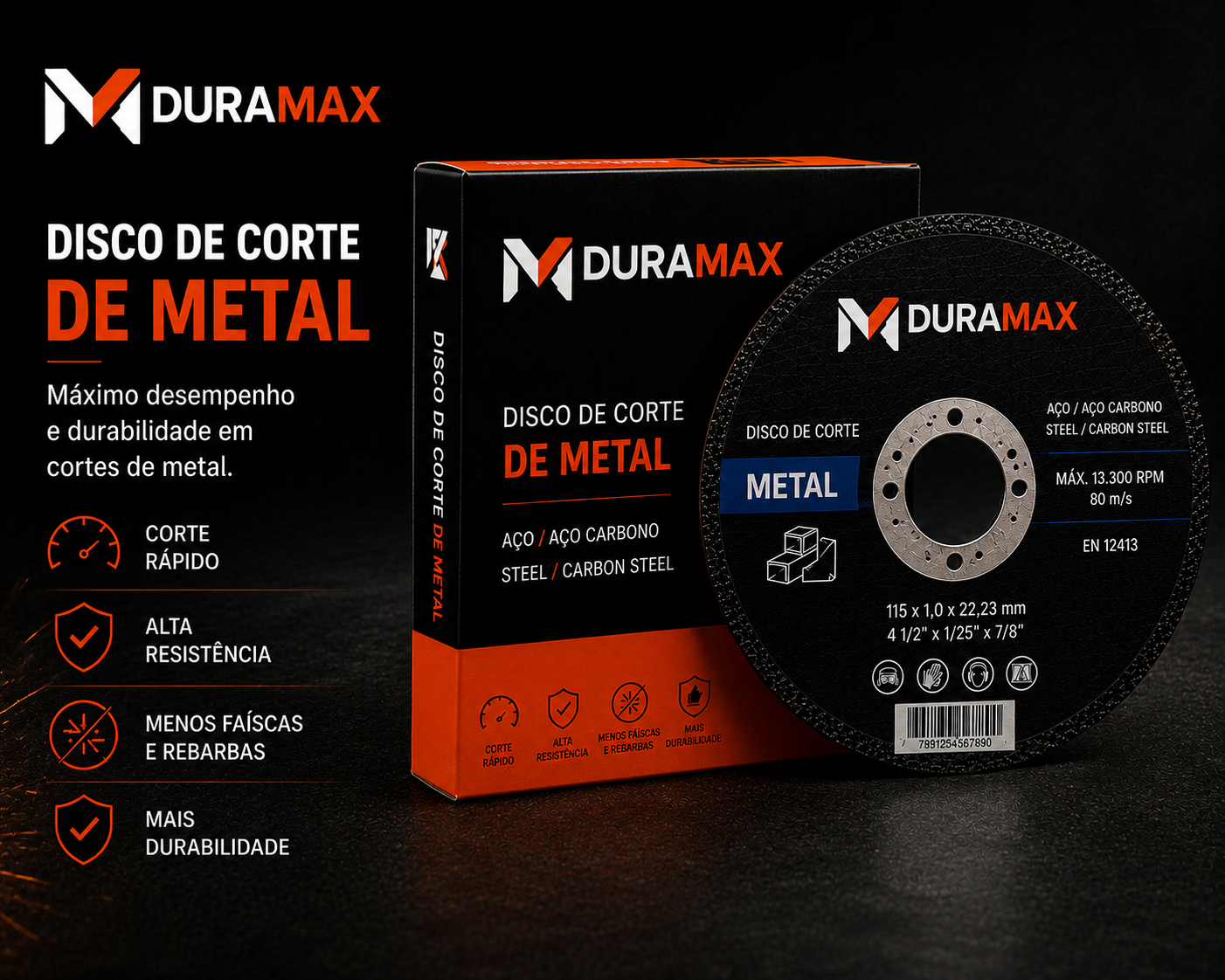 Disco de corte DURAMAX para policorte com embalagem